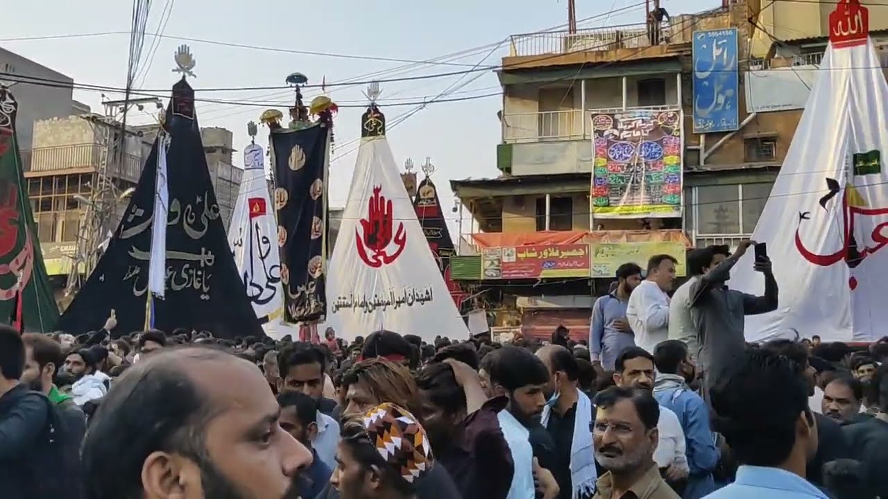 live matam matamdari Raja Bazar Rawalpindi ashura juloos, 10 Muharram jaloos 2022