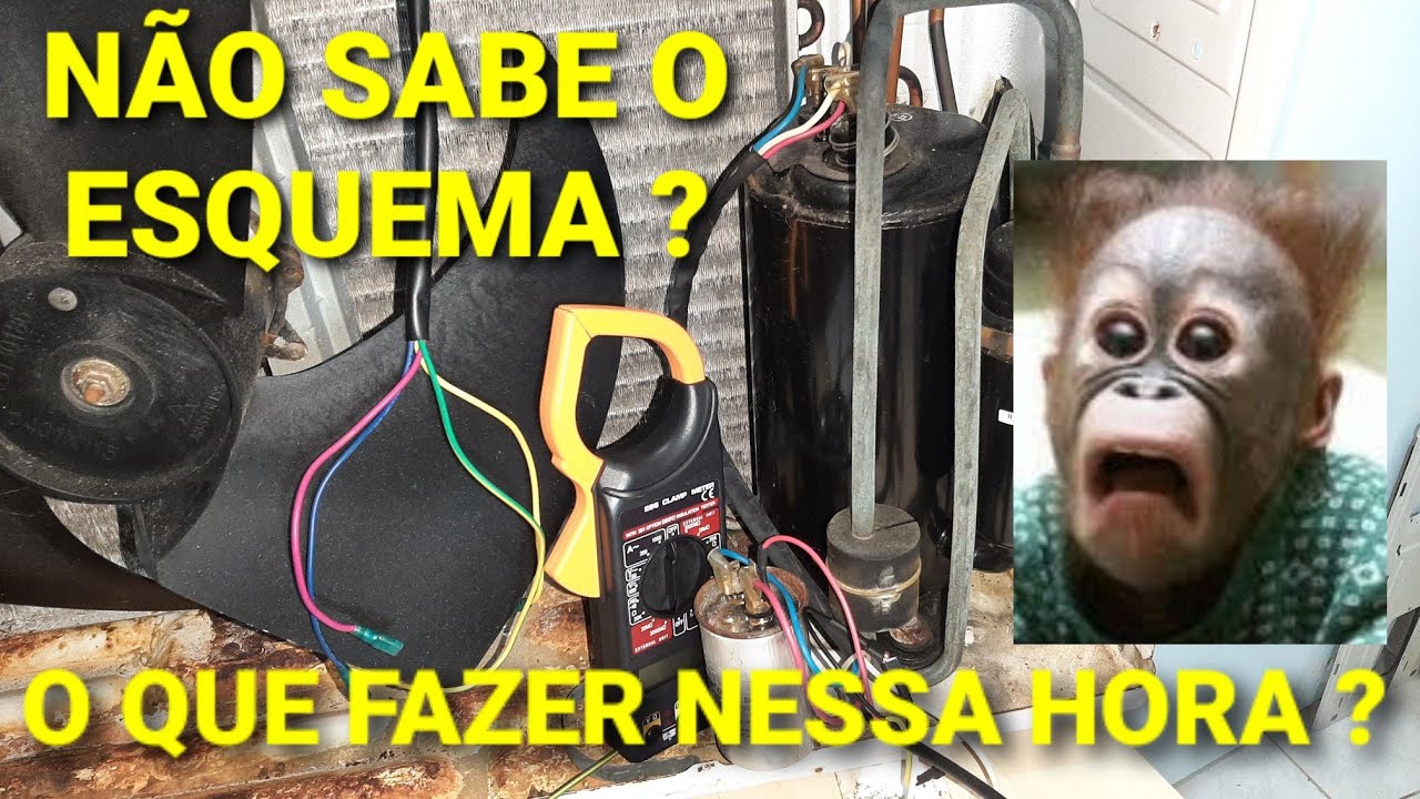 COMO LIGAR O CAPACITOR NO COMPRESSOR SEM ESQUEMA ELÉTRICO.