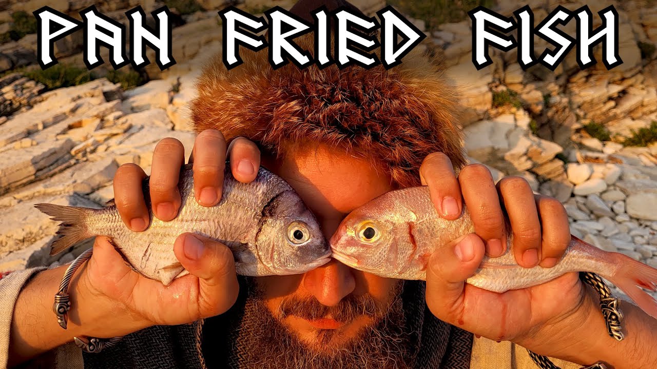 Pan Fried Fish | Viking Food and Cooking | Baraj, Diplodus vulgaris | Fresh Catch over Open Fire