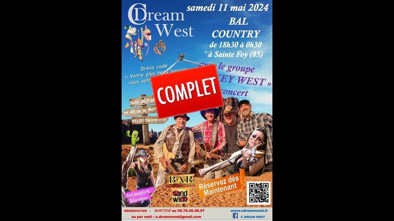 C’DreamWest  bal Country 11 mai  24 à Ste Foy 85