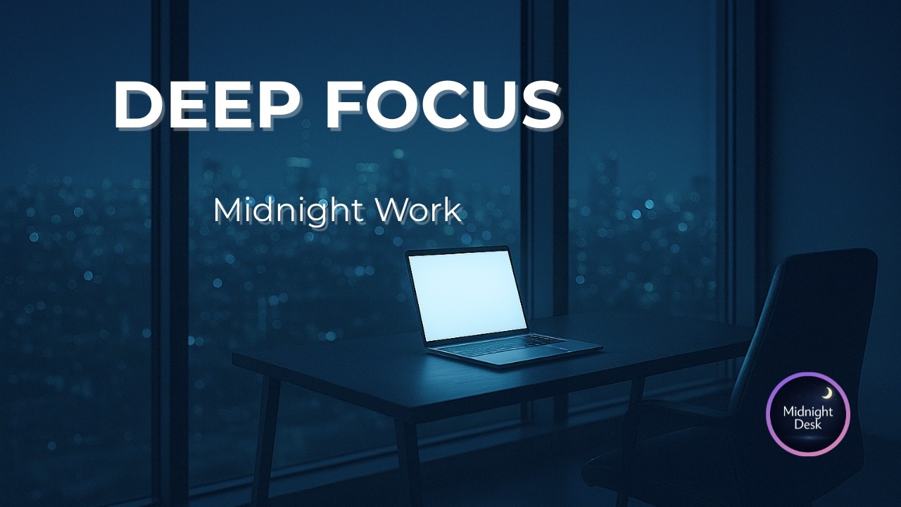 Deep Focus Music for Work | Skyline Panorama 40th Floor – Midnight Office Ambient (1 Hour)[Vol.99]
