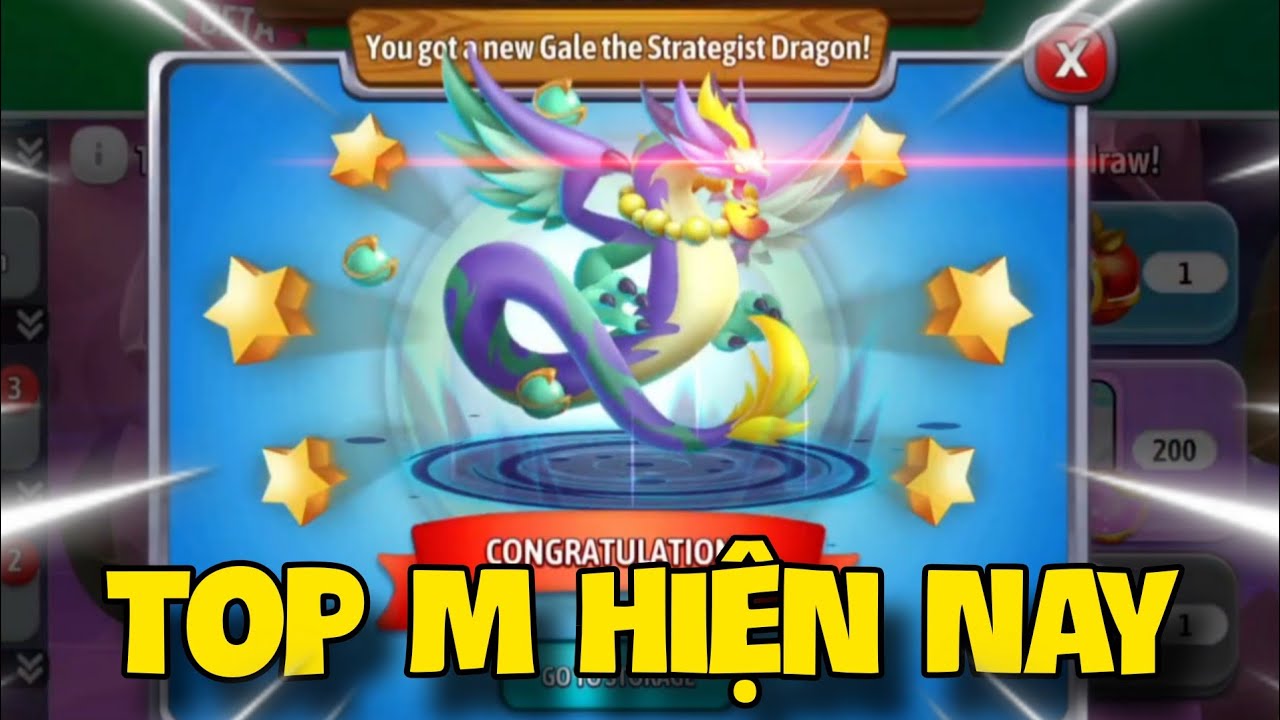 Dragon City Tập 2090 : Đánh Giá Chinh Phục Gale the strategist Top Cấp M Mạnh Nhất
