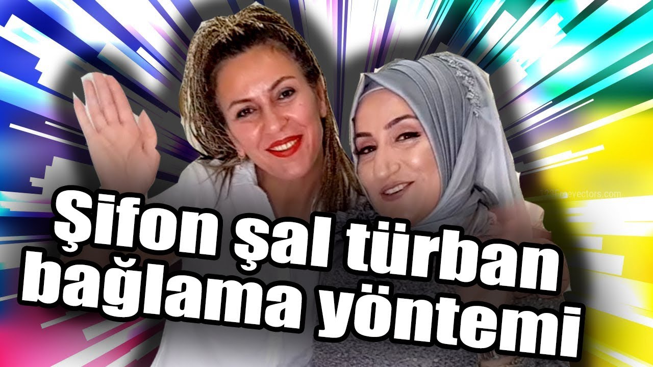 Yasemin Hanım için çok şık şifon şal bağlama türban yaptık