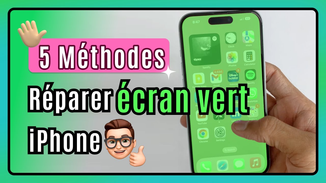 [5 M&eacute;thodes] Comment r&eacute;parer l'&eacute;cran vert iPhone｜100% R&eacute;ussite