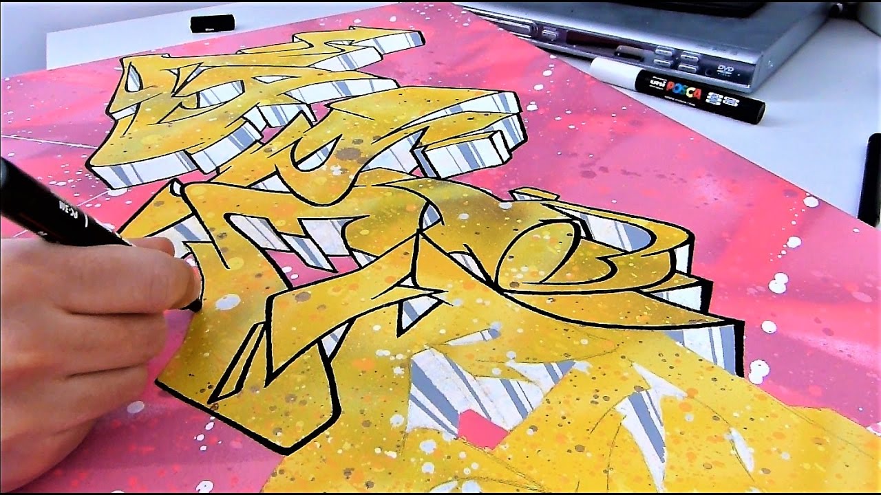 Graffiti Canvas // Graff sur toile Posca and Spraypaint