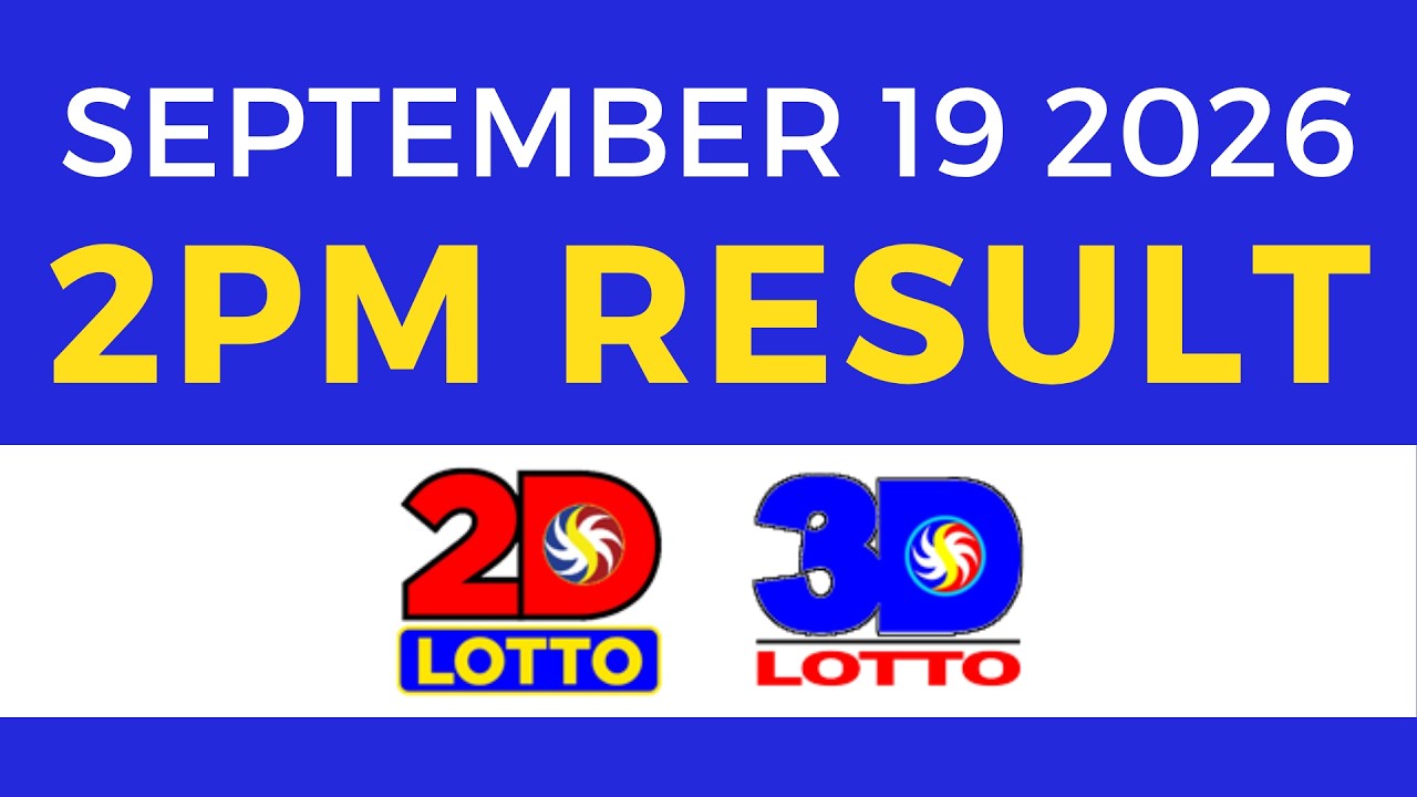 Lotto Result Today 2PM September 19 2026 | Swertres Ez2 PCSO