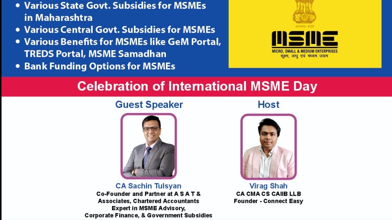 Celebration of International MSME Day - Empower MSMEs with Government Incentives & Subsidies