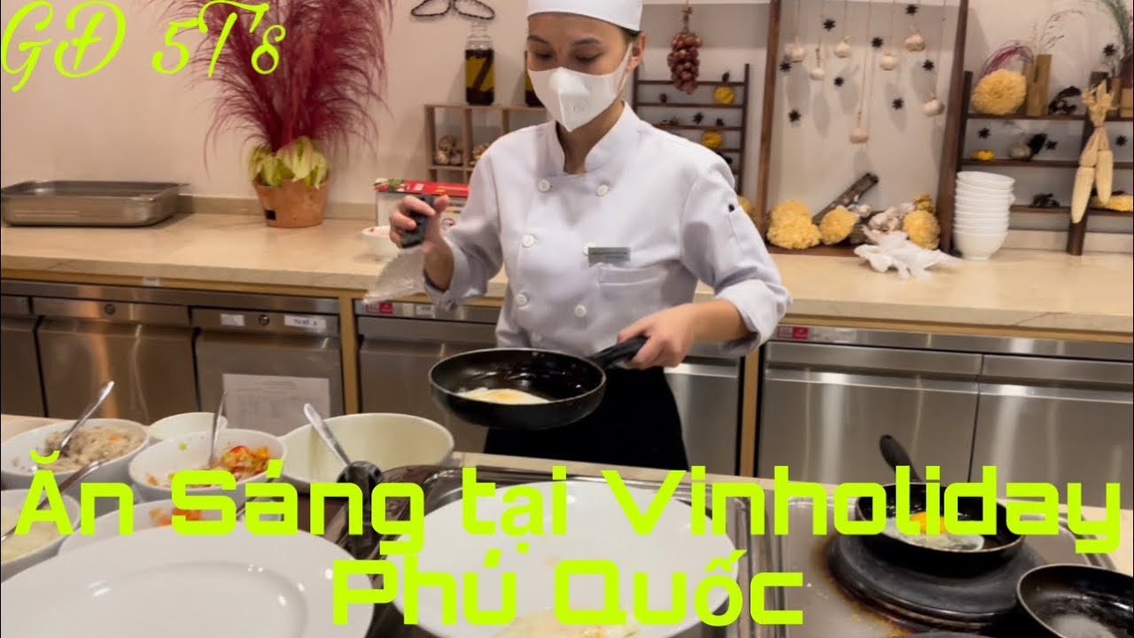 Breakfast at Vinholiday Fiesta Phú Quốc - Ăn Sáng tại Vinholiday | GĐ 5T tại USA #192