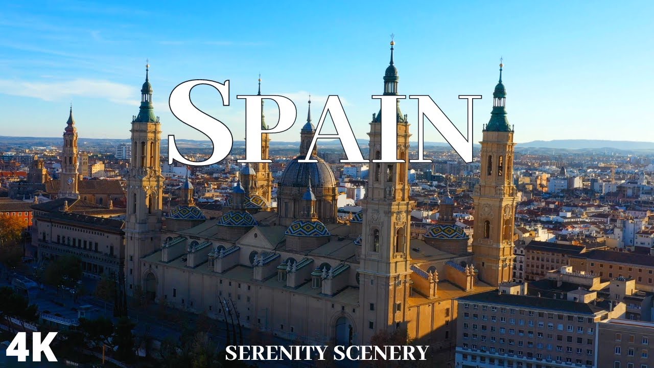 Spain 4K UHD - Scenic Relaxation Film & Piano Music - Ambient Sounds