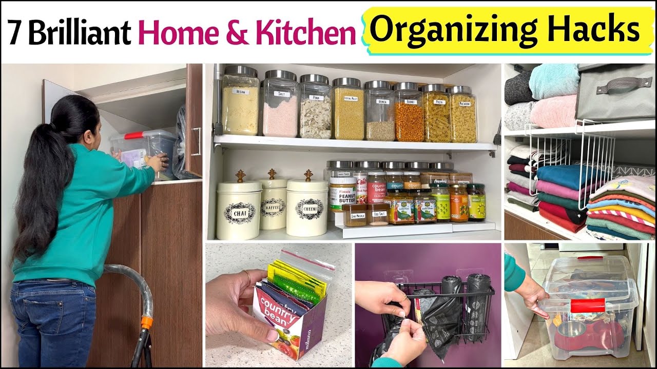 7 BRILLIANT Home And Kitchen Organization Ideas | Space Saving Ideas | Smart Organizing Hacks