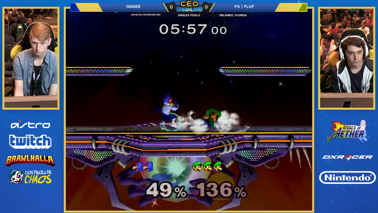 CEO Dreamland - Pools - PG | Plup (Luigi) vs Ginger (Falco) - SSBM Singles