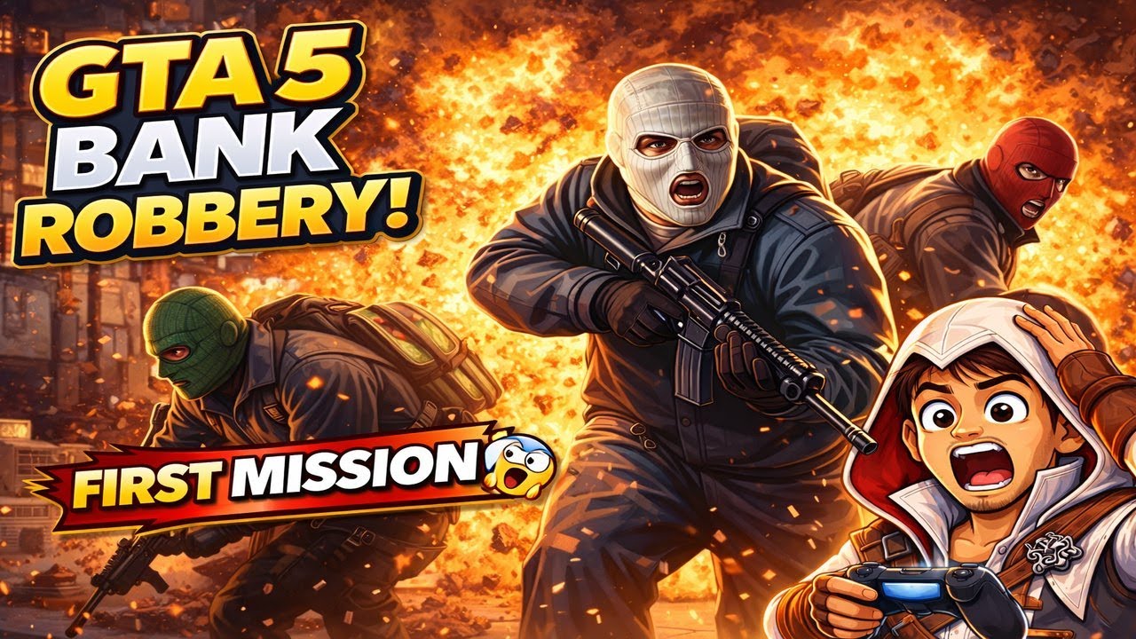 GTA 5 First Mission 😱 Bank Robbery Blast! | Hindi