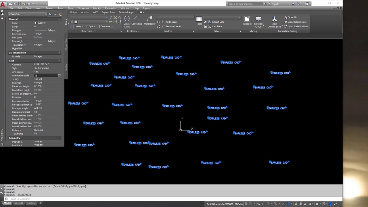 AutoCAD Using Annotative Text and Objects Part 1