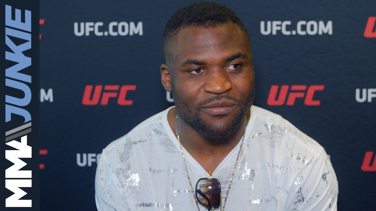 UFC 226: Francis Ngannou media scrum in Las Vegas