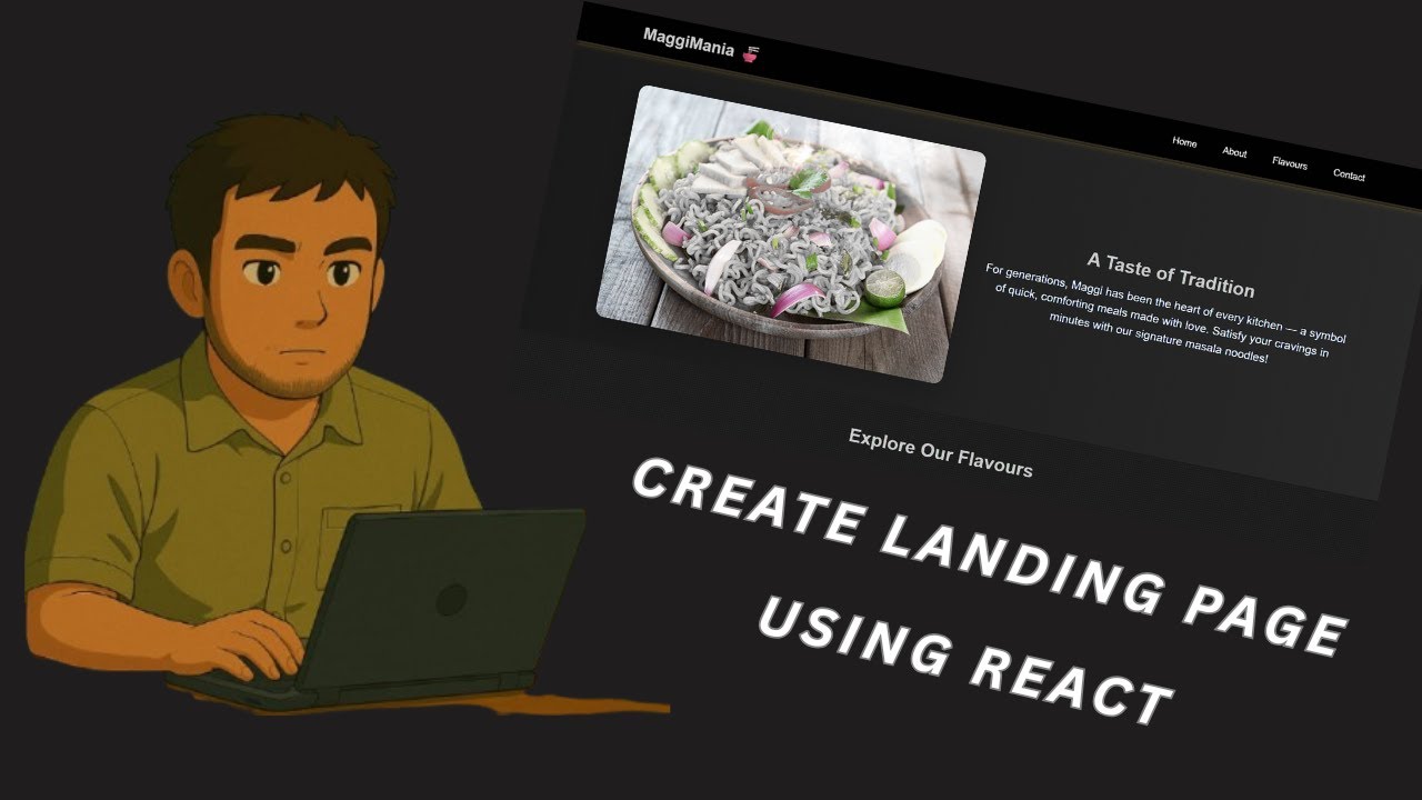 Create Maggie Food Landing Page Using React & Bootstrap  Tech Ka Jadu