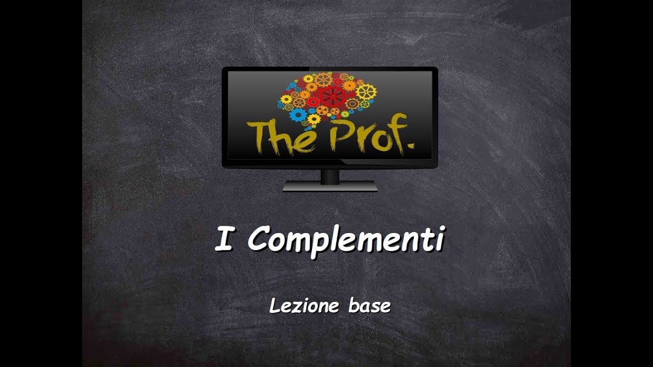 Analisi logica: I Complementi (lezione base)