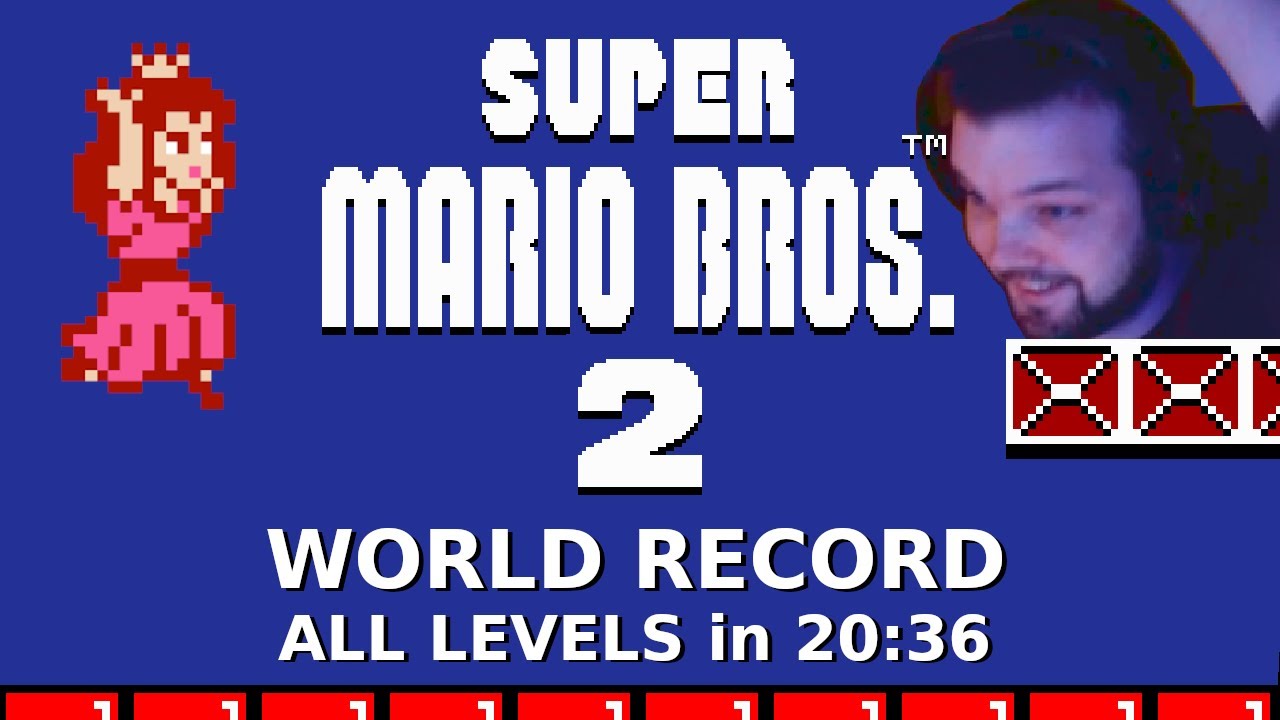 ALL LEVELS Speedrun in 20:36 • Super Mario Bros. 2 [FORMER WORLD RECORD]