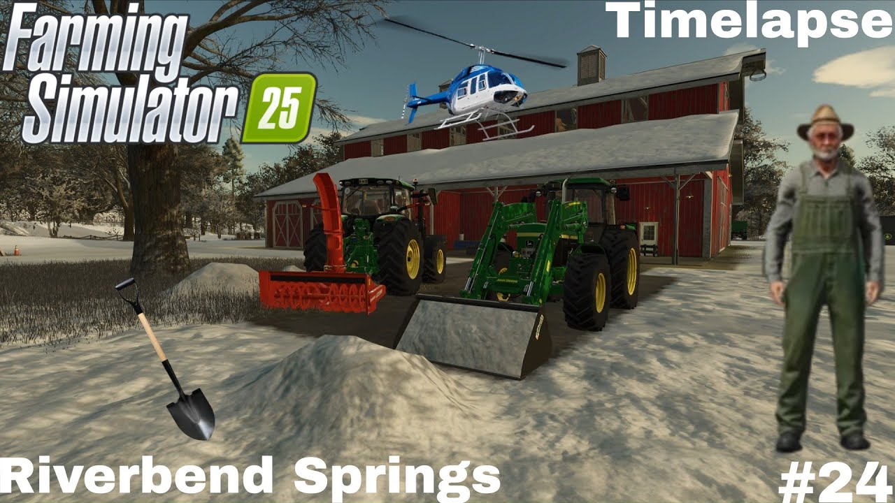 ❄️ DÉNEIGEMENT DE LA FERME & NOURRIR LES VACHES EN HIVER 🐄 | Farming Simulator 25 | Riverbend Ép24
