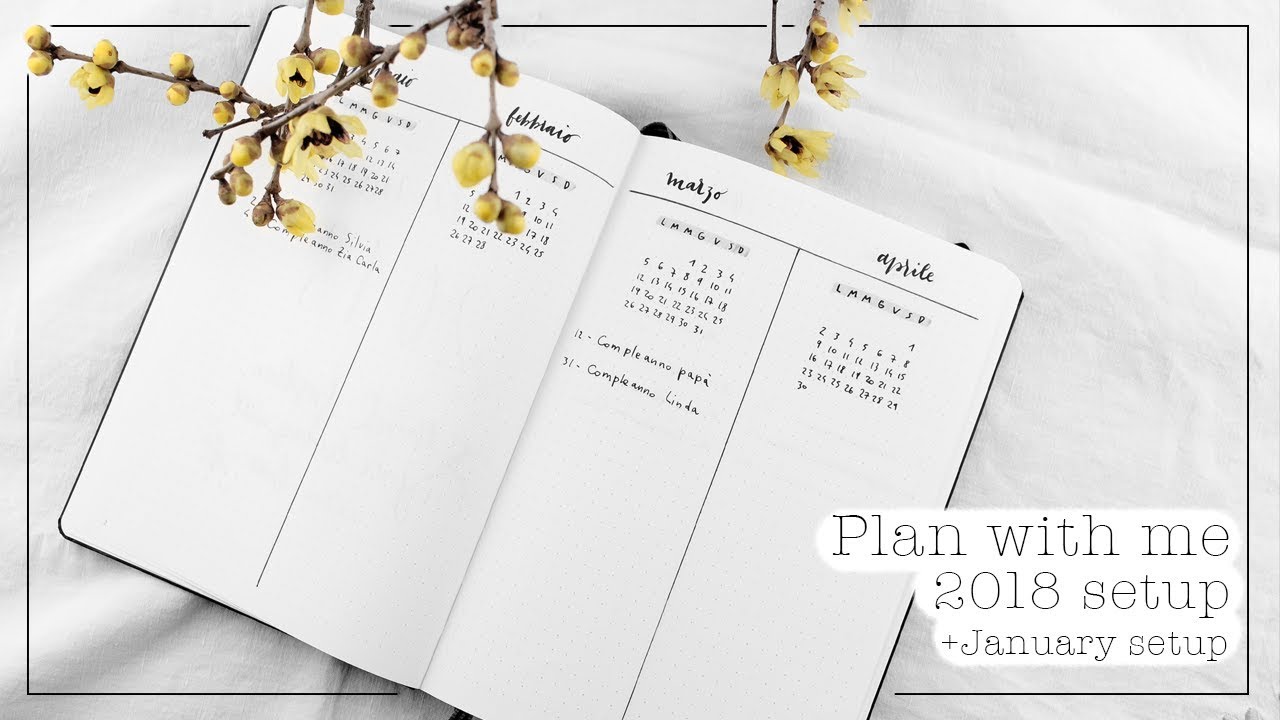Plan with me &bull; Bullet Journal setup 2018 &bull; January setup &bull; frai.OH