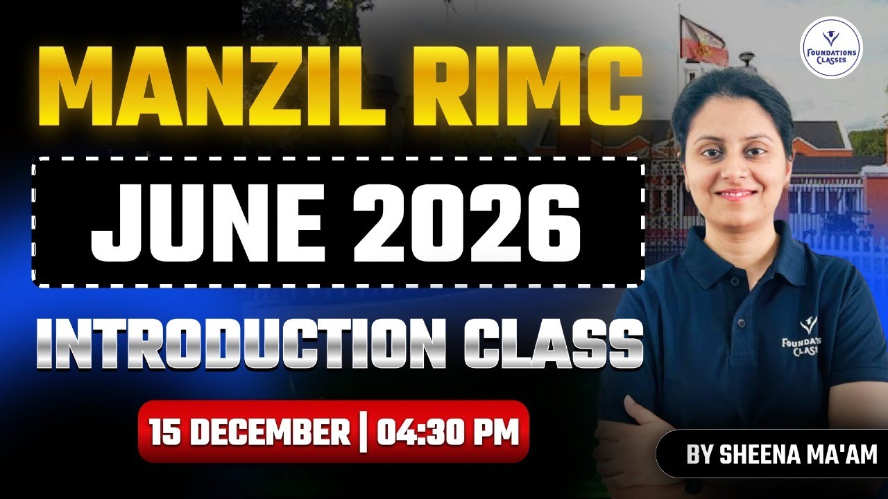 Manzil RIMC June 2026 Introduction Class | RIMC Preparation Strategy 2026 | By Sheena Ma&rsquo;am