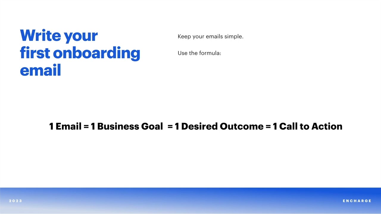 Write your first onboarding email