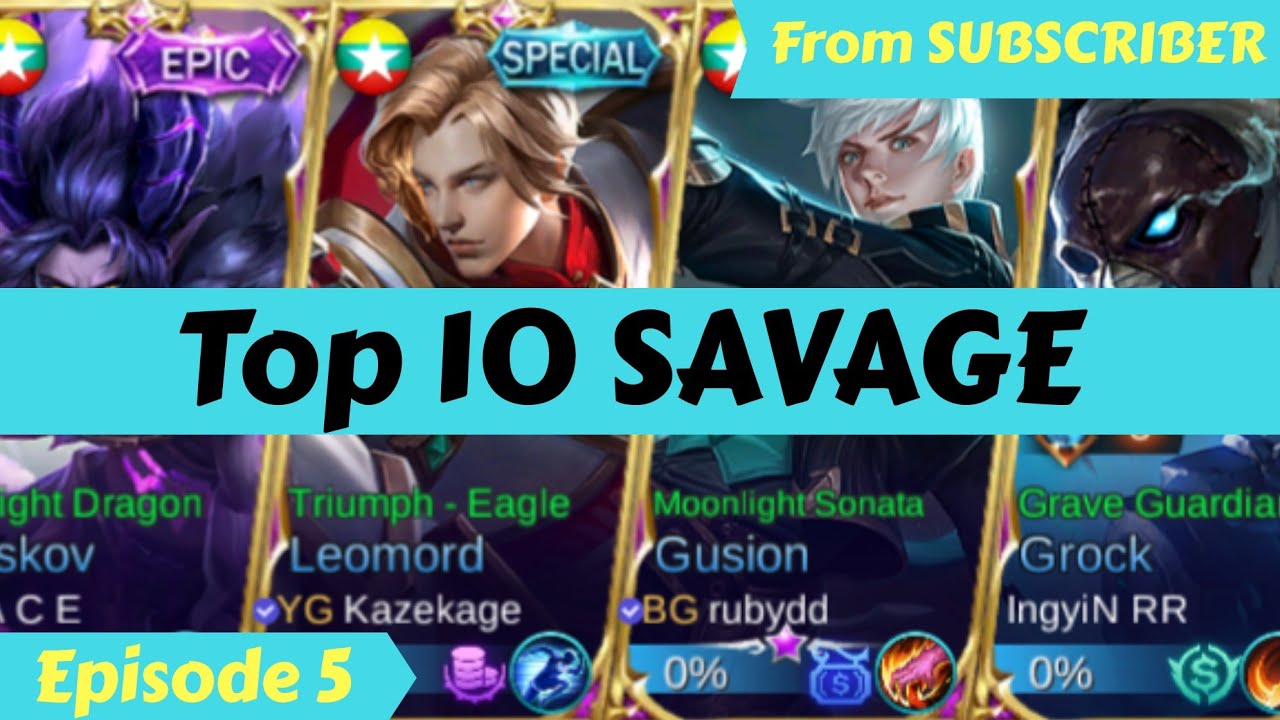 Mobile Legends Top 10 SAVAGE Moments. Episode 5