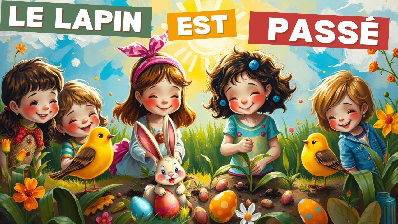 Le lapin de Pâques est passé ! | Chanson de Pâques pour enfants de maternelle - chasse aux oeufs