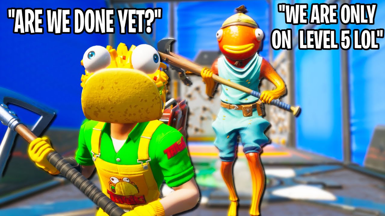 Deathrun PRO vs NOOB 100 Level Deathrun *BAD IDEA* (Fortnite Creative Mode)