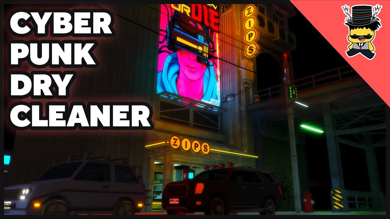 I created a Cyberpunk Zips Dry Cleaner