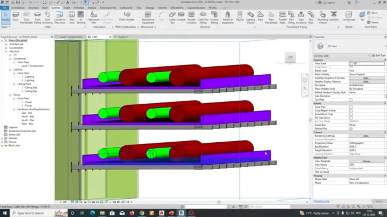Revit Electrical Cable Tray & Cable Tray Fitting Drawing Practice Live Class