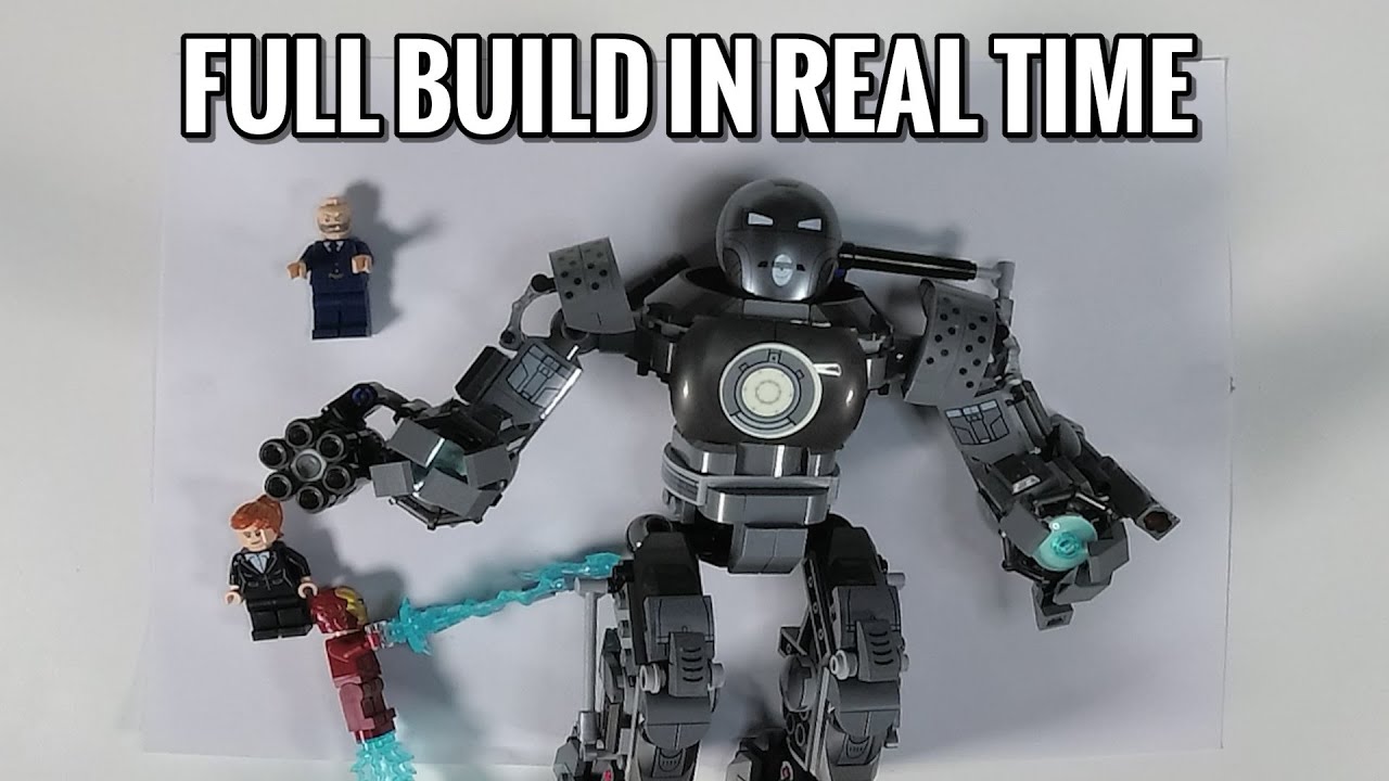 Lego Marvel Iron Man: Iron Monger Mayhem 76190 set full build in real time