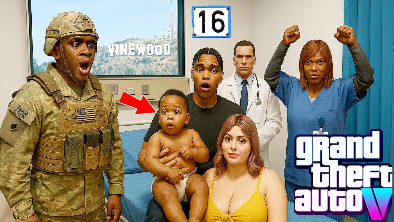 👶🏽💔🔥GTA 5 Teen Dad Real Life Mod Season 1 Episode 1👶🏽💔🔥 Franklin's Teen Son Jamar Is a Dad