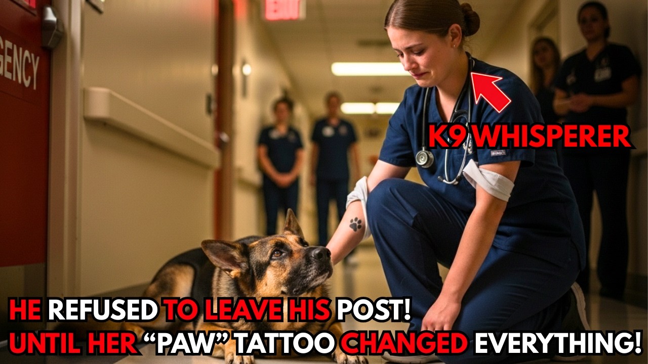 They watched the K9 mourn for hours—until the rookie nurse revealed her tattoo