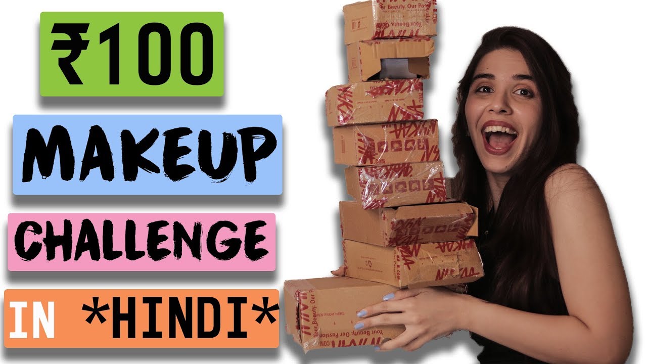 Full Face Of Makeup Using Products Under INR 100 Challenge *IN HINDI* - Including Tools! | Heli Ved