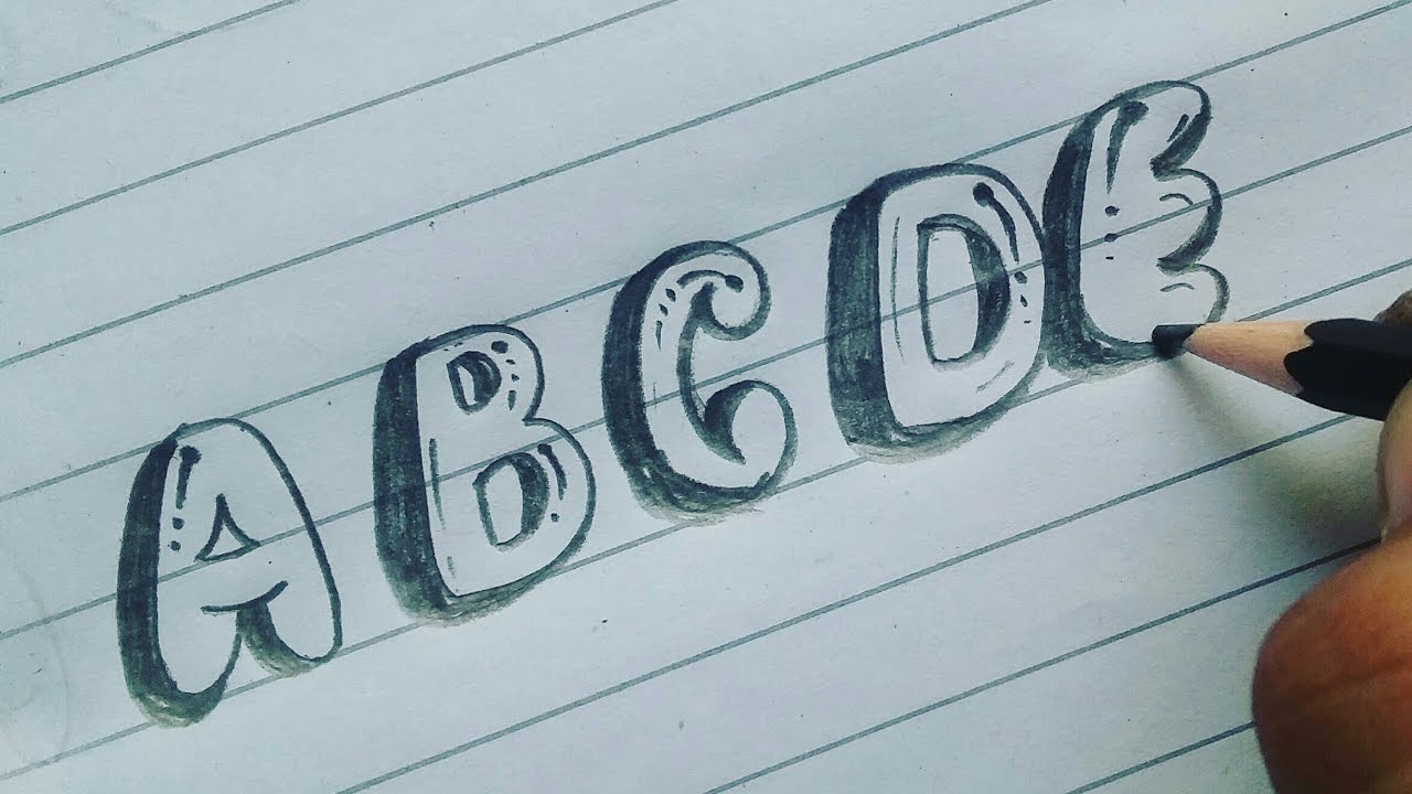 how to draw graffiti bubble letters a-z | Write Bubble Letters
