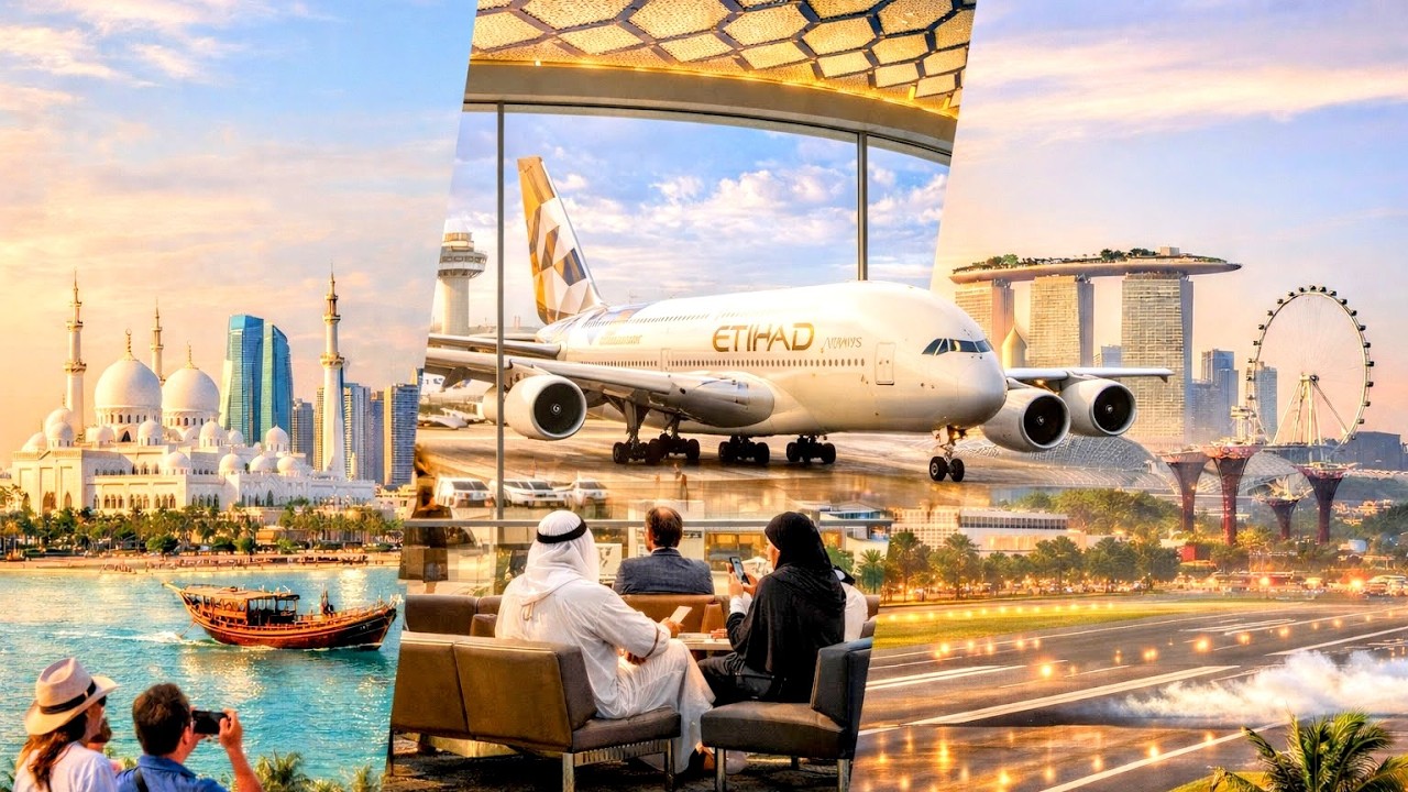 LADY#18🗼🌴LANDING AT THE AMAZING ABU DHABI AIRPORT DINER & REST AT ETHIAD P LOUNGE. A 380 TAKE OFF ✈️