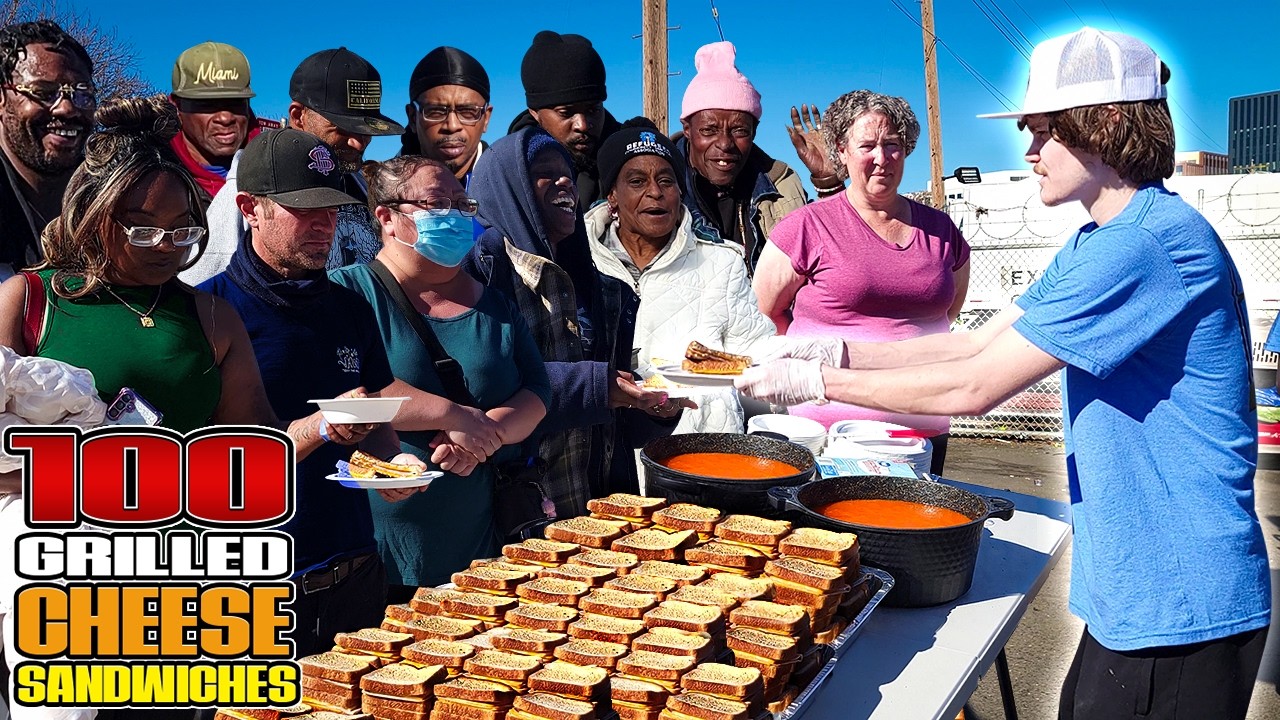 Cooking 100 Grilled Cheese Sandwiches For The Homeless!