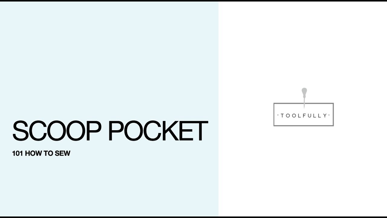 How to sew a simple scoop pocket.