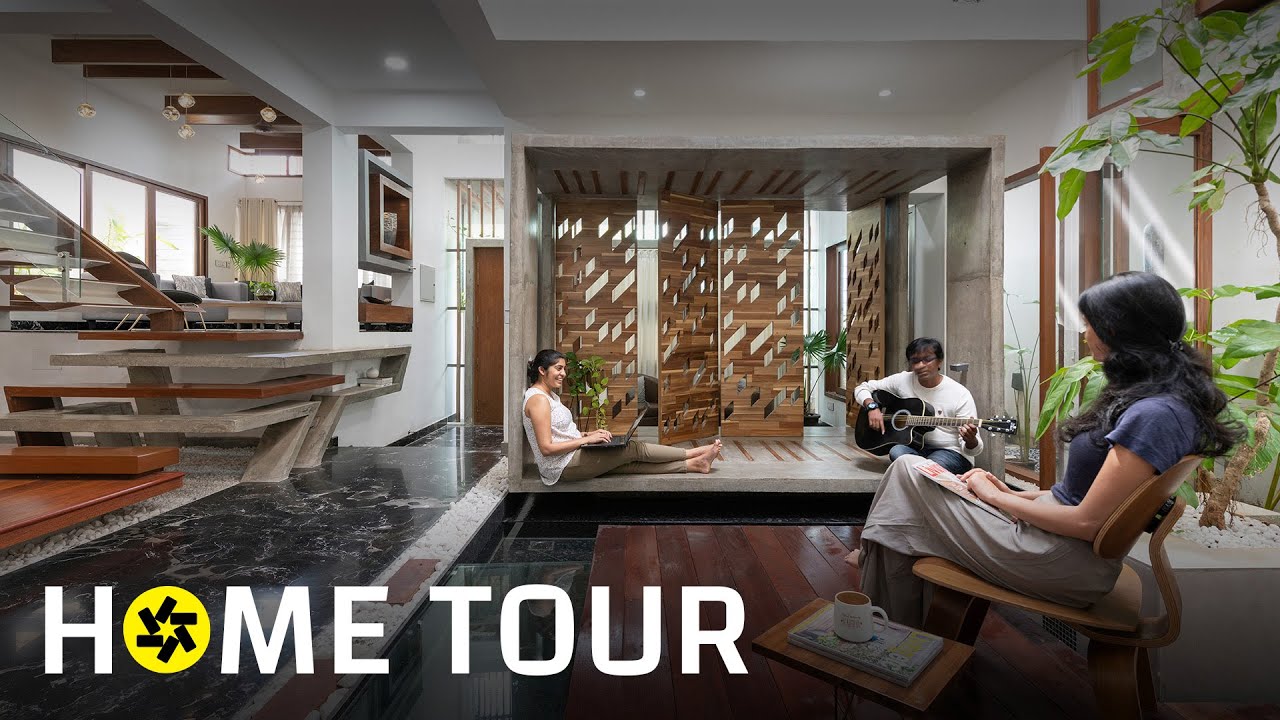 A 2,000 sq.ft Compact Pondicherry Home With A Central Watercourt (Home&nbsp;Tour).