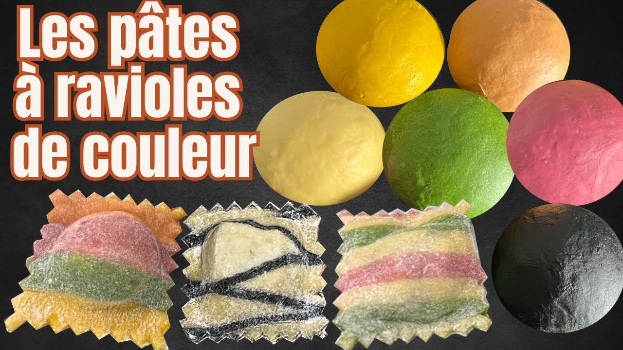 Les pâtes à raviole de couleur, 100% naturelle, recette de base. Simple, rapide et inratable