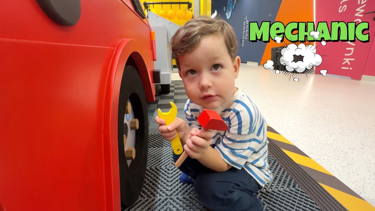 Wheels on the Bus 🚌 Little Mechanic Fixes the Car! | Justysia and Misio 🔧  Sing & Play
