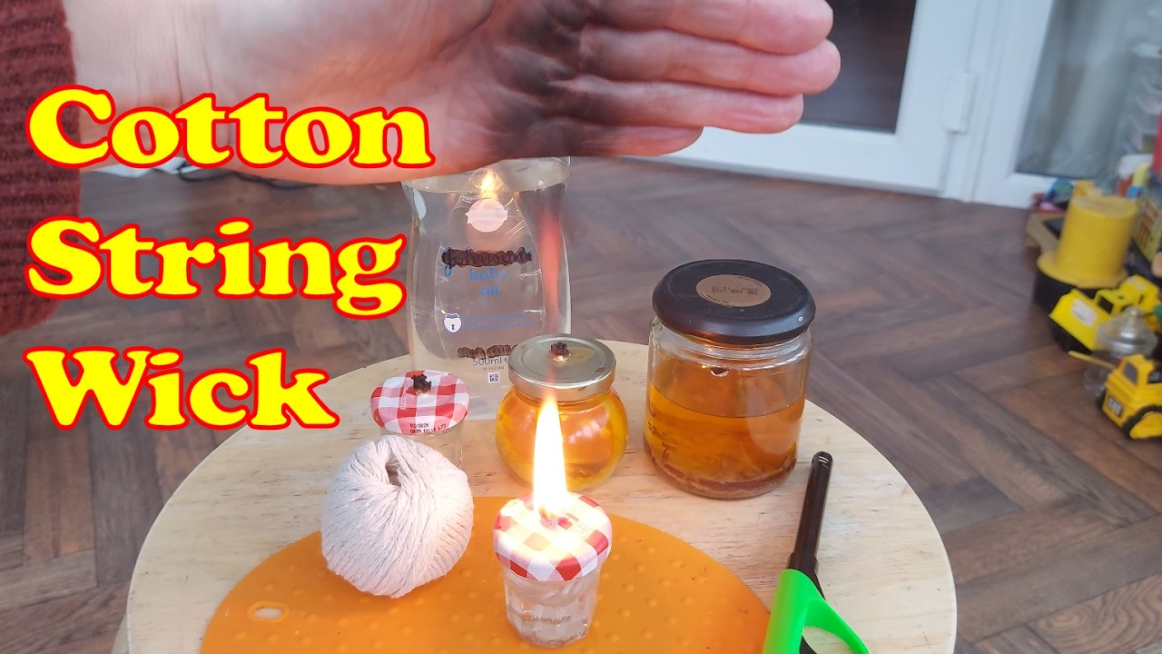 Baby Oil and Cotton String Wick oil lamp