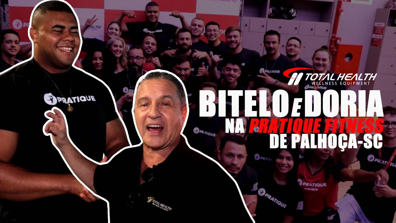 Bitelo e Doria na unidade Pagani da Pratique Fitness de Palhoça-SC