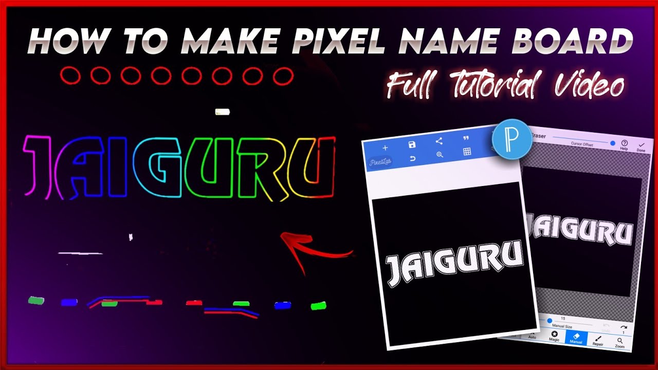 How to make Pixell Name board 🔥|| Full tutorial || Pixellab editing || Tg