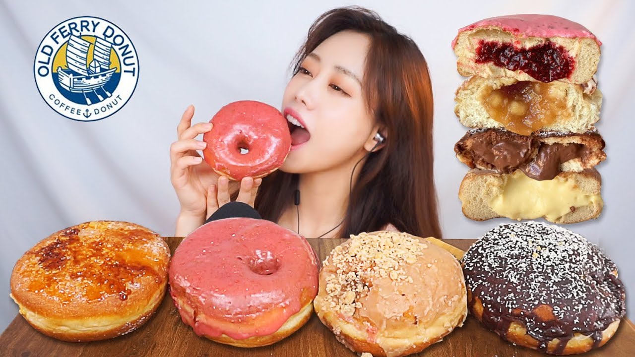 필링 진심 미쳤다....올드페리도넛 4종 먹방🍩(Cream filled donuts MUKBANG EATING SHOW)