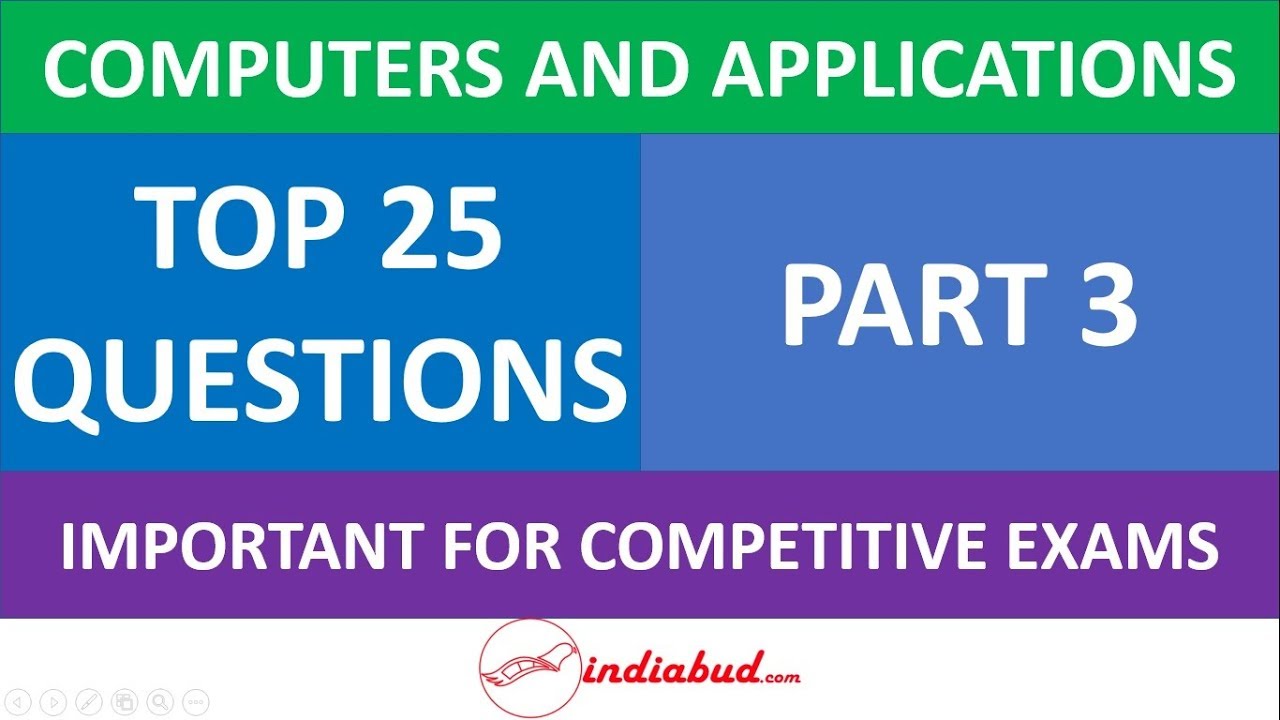 TOP 25 QUESTIONS OF COMPUTER SCIENCE AND APPLICATIONS | RRB JE MAINS | PART 3