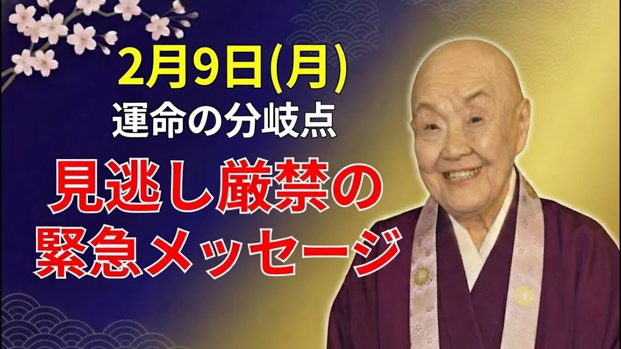 【2026年2月9日】この日を境に運命が変わる。宇宙のエネルギーが最大化する瞬間にあなたがすべきこと、してはいけないこと【緊急予言・金運・人間関係】