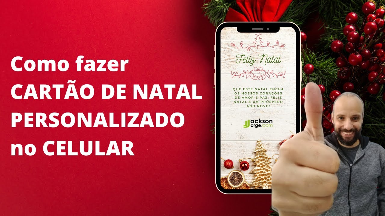 Como fazer cartão de natal personalizado no celular