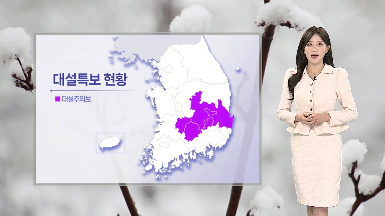 [날씨] 밤까지 눈비, 남부 곳곳 대설특보…내일 아침 안개 주의 / 연합뉴스TV (YonhapnewsTV)