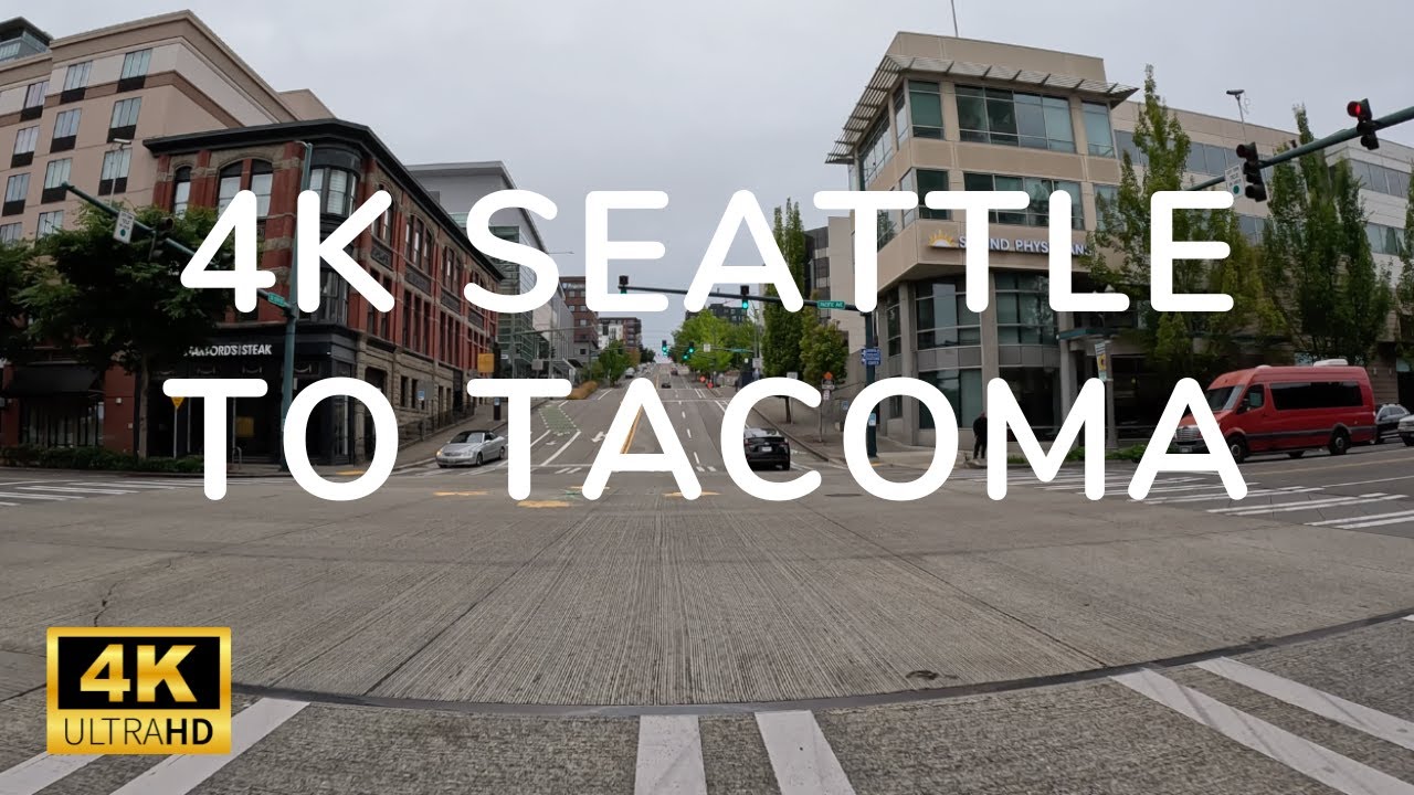 4K Drive From Seattle to Tacoma | Washington, USA